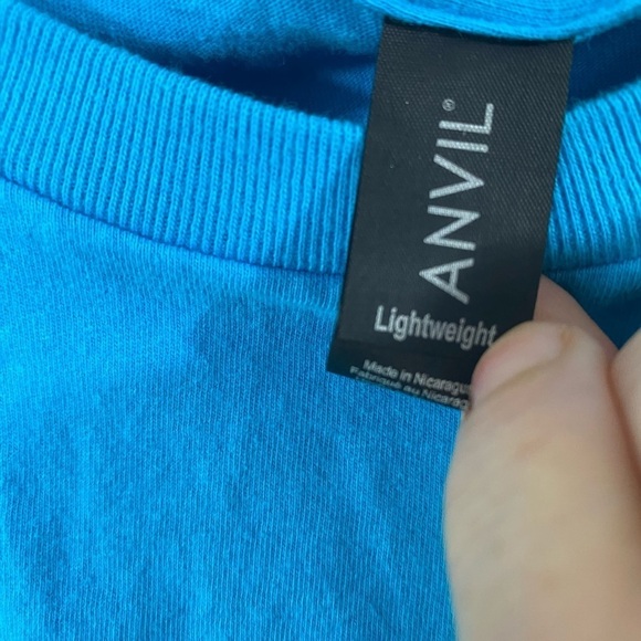 Anvil Womens  Size Small Ocean Blue Im A Hooker On The Weekend Fishing T-Shirt - Picture 4 of 5